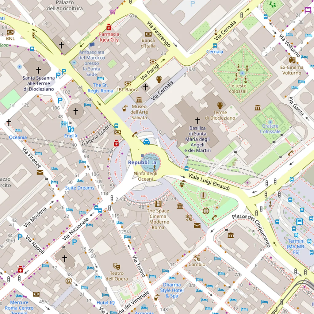 Real-world map of Rome