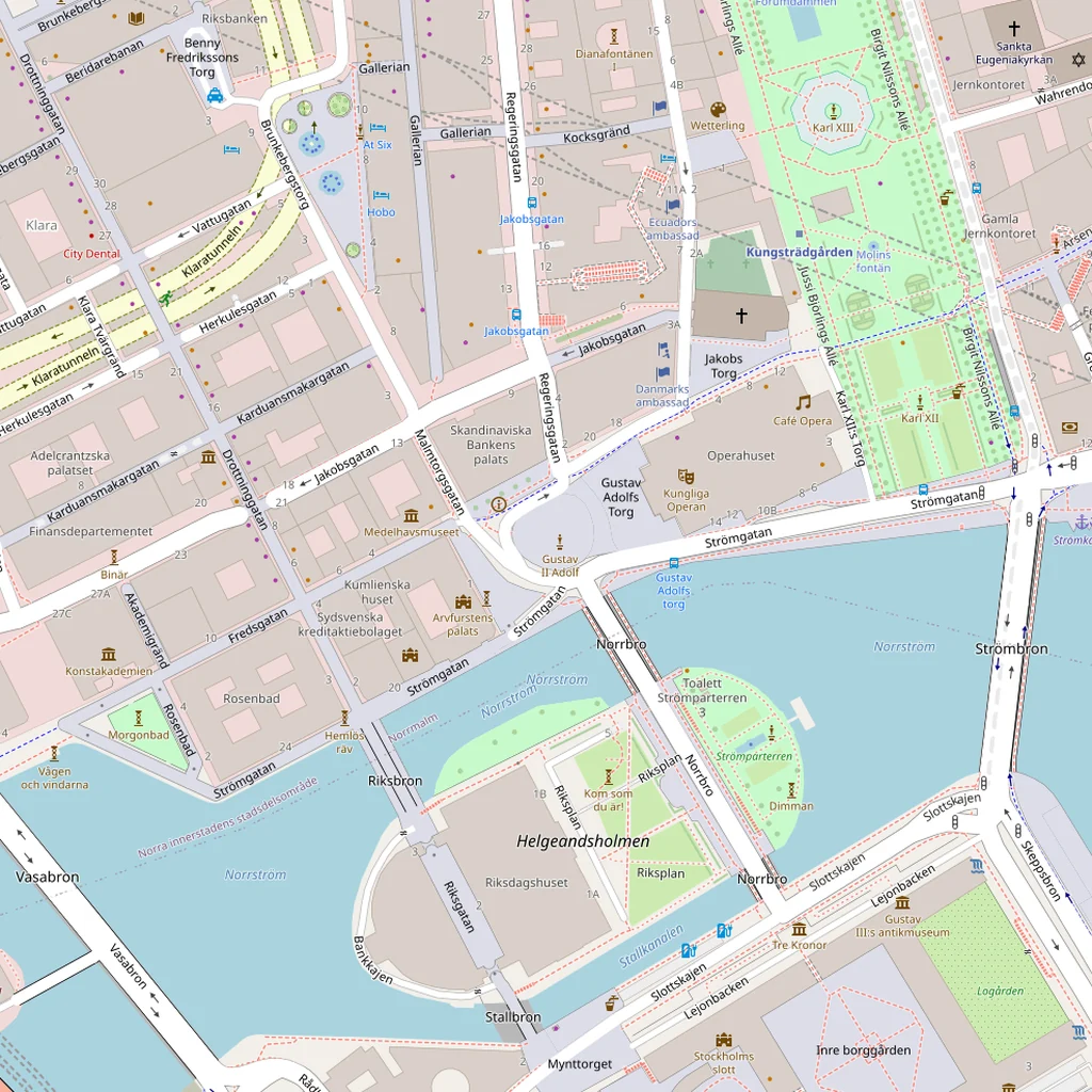 Real-world map of Stockholm